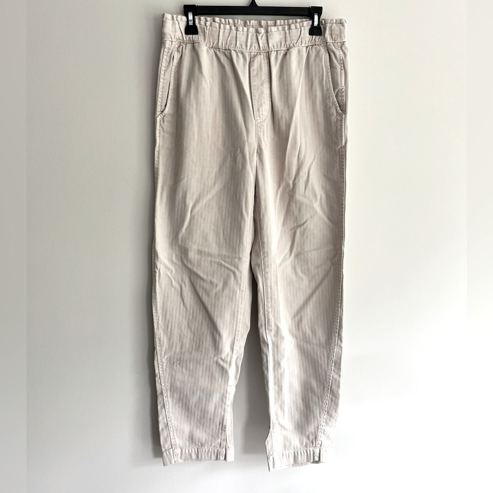 GAP Cream Relaxed Fit Elastic Waist Pants size 10